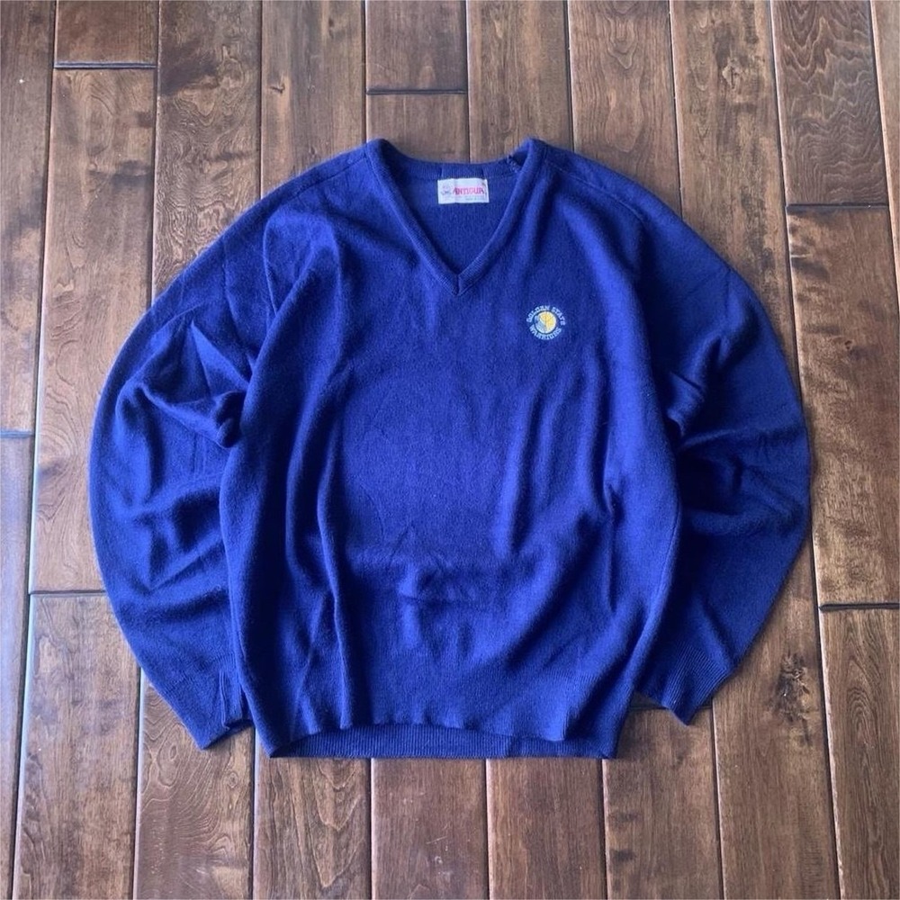 Vintage 90s Golden State Warriors Antigua‎ V-Neck Sweater